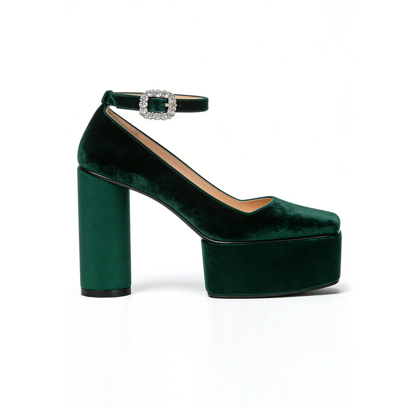 Block Heel Retro Exquisite Women's High Heels