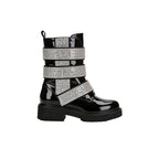 Glamorous Rhinestone Women's Low Boots