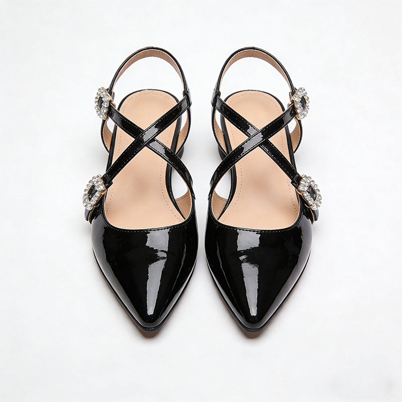 Pointed Toe Slingback Flats Party Date Footwear