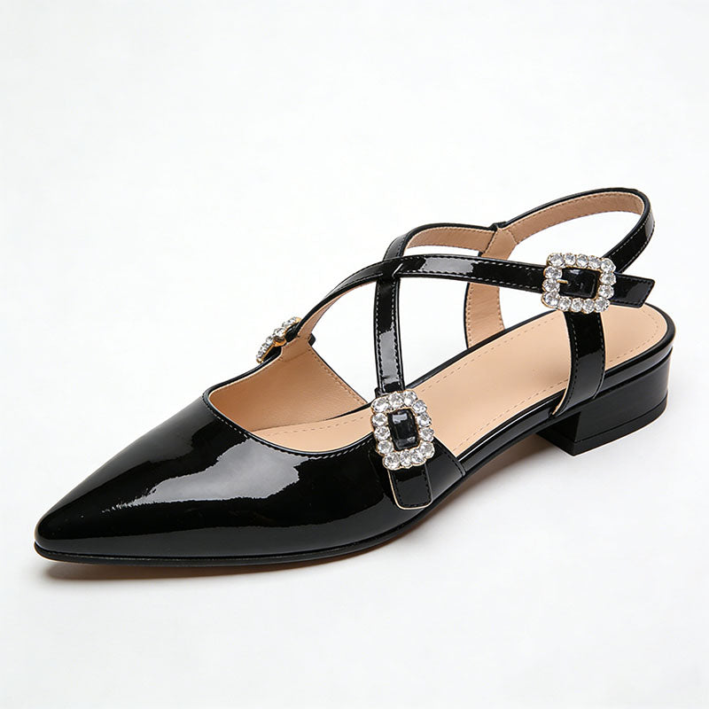 Pointed Toe Slingback Flats Party Date Footwear