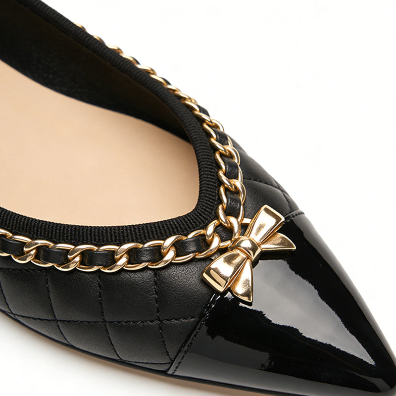 Elegant Temperament Commuter Versatile Pointed Toe Ballet Flats