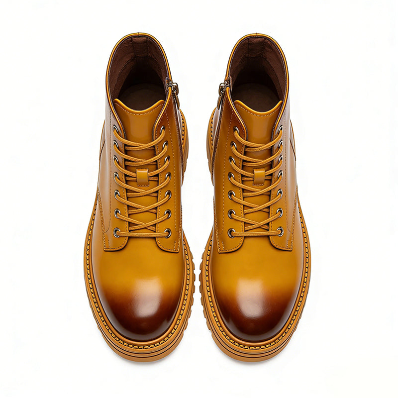 Retro Distressed Lace Up Women's Ankle Boots