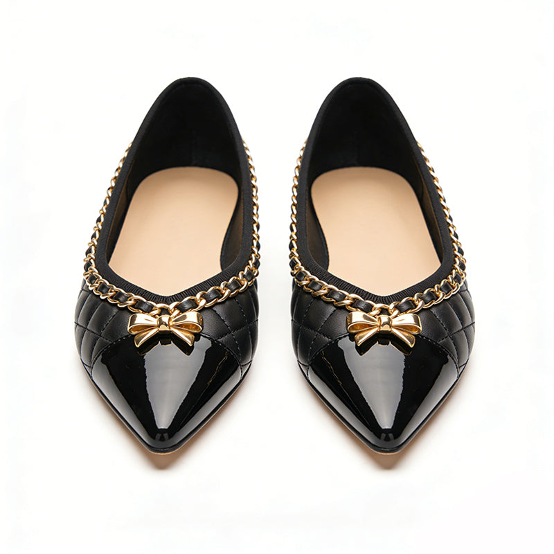 Elegant Temperament Commuter Versatile Pointed Toe Ballet Flats