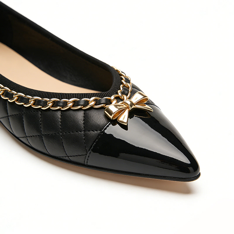 Elegant Temperament Commuter Versatile Pointed Toe Ballet Flats