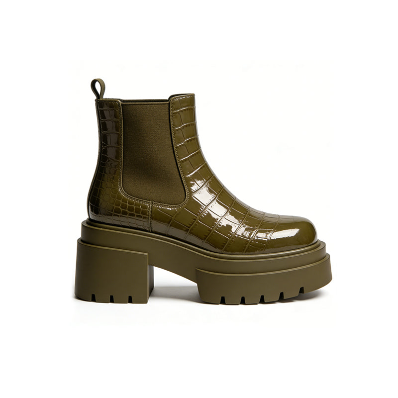 Retro Style Structured Women's Ankle Boots