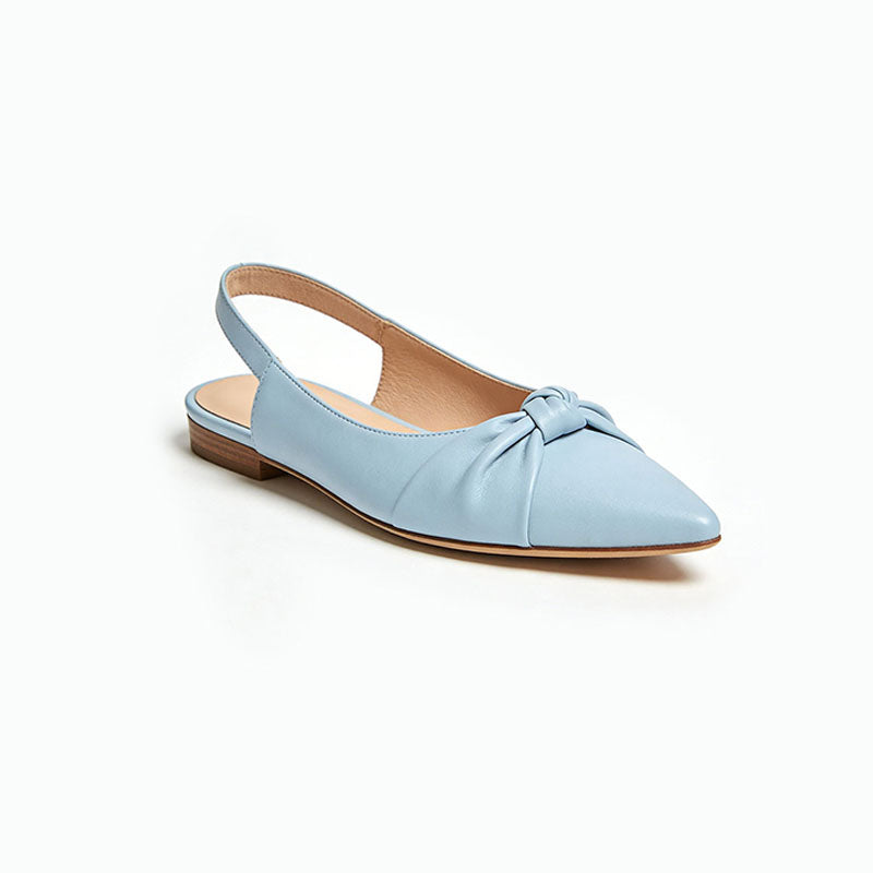 Elegant Chic Pointed Toe Slingback Flats Exquisite Tailoring