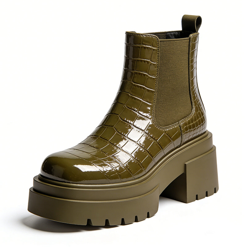 Retro Style Structured Women's Ankle Boots
