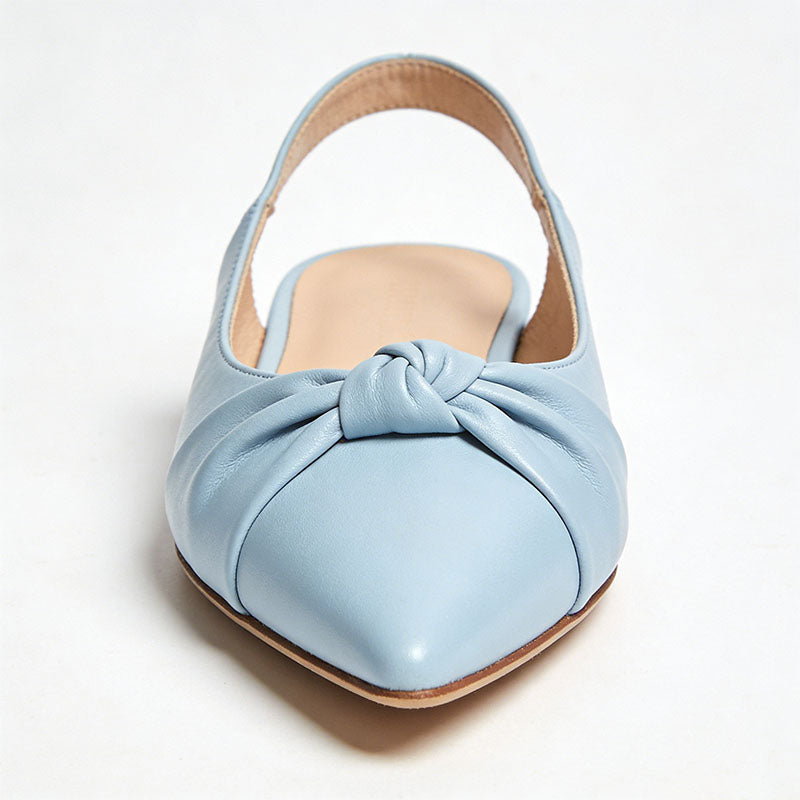 Elegant Chic Pointed Toe Slingback Flats Exquisite Tailoring