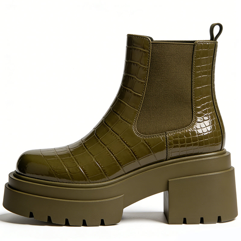 Retro Style Structured Women's Ankle Boots