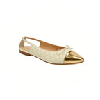 Luxury Pointed Toe Slingback Flats Exquisite Premium Texture