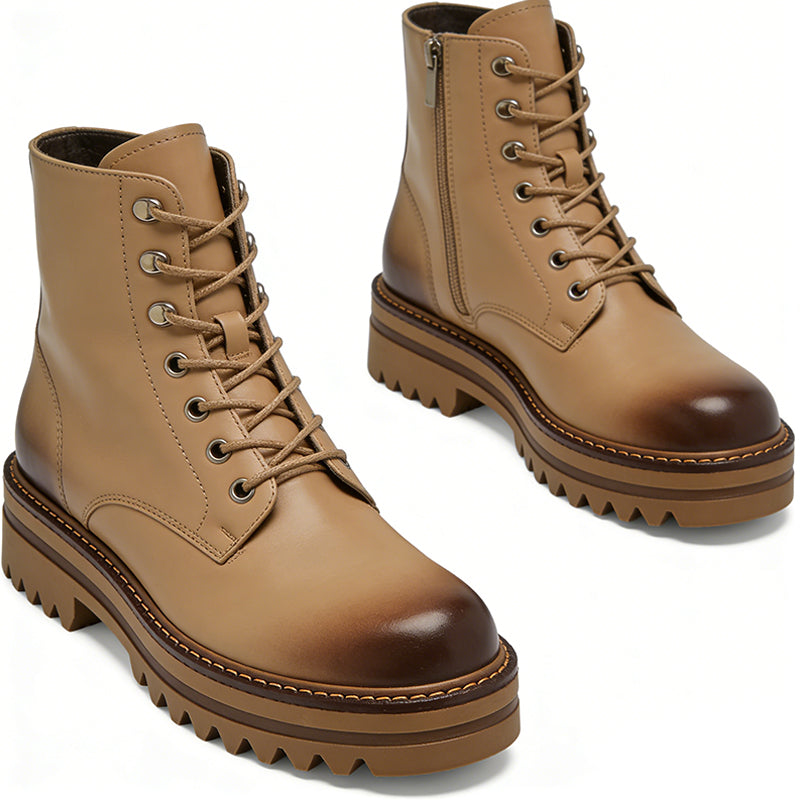 Simple And Casual Lace Up Women's Ankle Boots