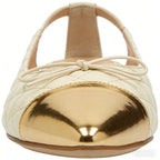 Luxury Pointed Toe Slingback Flats Exquisite Premium Texture