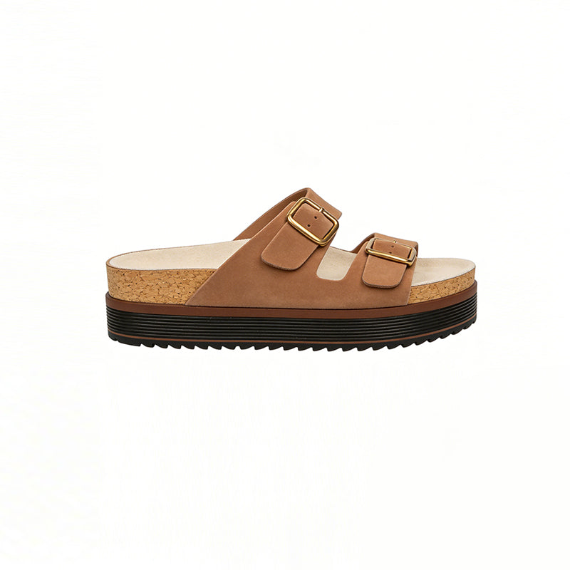 Double Buckle Strap Daily Street Casual Style Women's Slippers