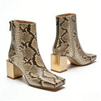 Fashionable Patterned Women's Low Boots