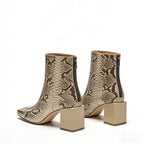 Fashionable Patterned Women's Low Boots