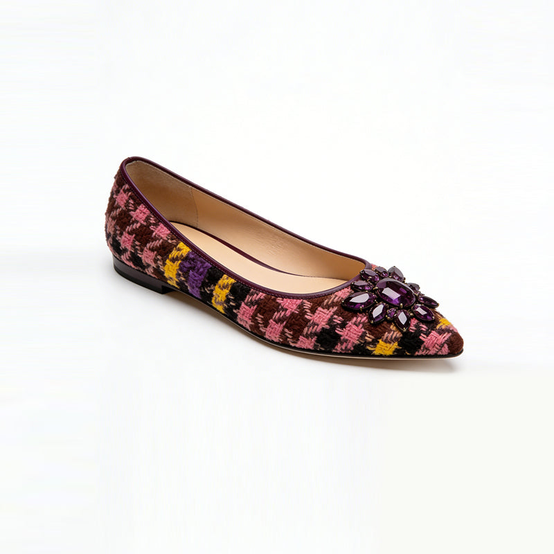 Retro Modern Eye Catching Slimming Pointed Toe Ballet Flats