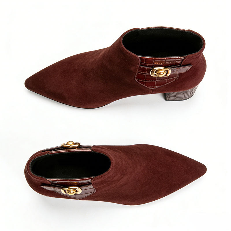 Simple Pointed Toe Women's Low Boots