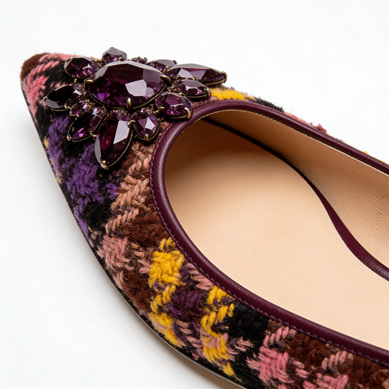 Retro Modern Eye Catching Slimming Pointed Toe Ballet Flats