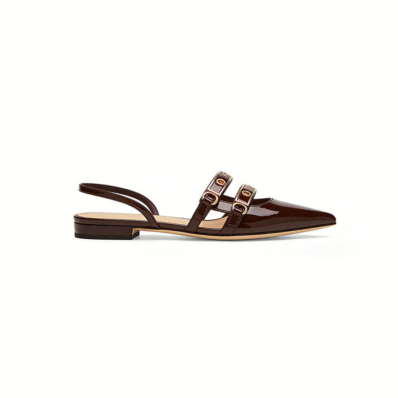 Minimalist Slingback Flats Casual Street Fashion Footwear
