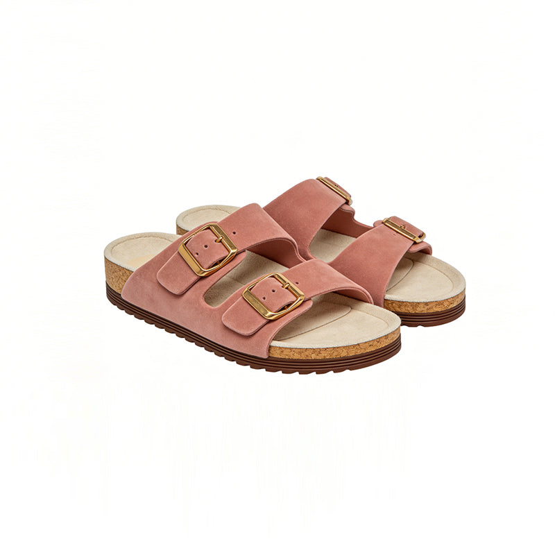 Double Buckle Design Daily Commute Comfortable Women's Slippers