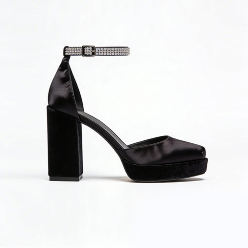 Block Heel Platform Retro Luxury High Heels