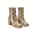 Unique Patterned Women's Low Boots