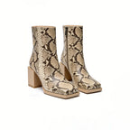 Unique Patterned Women's Low Boots