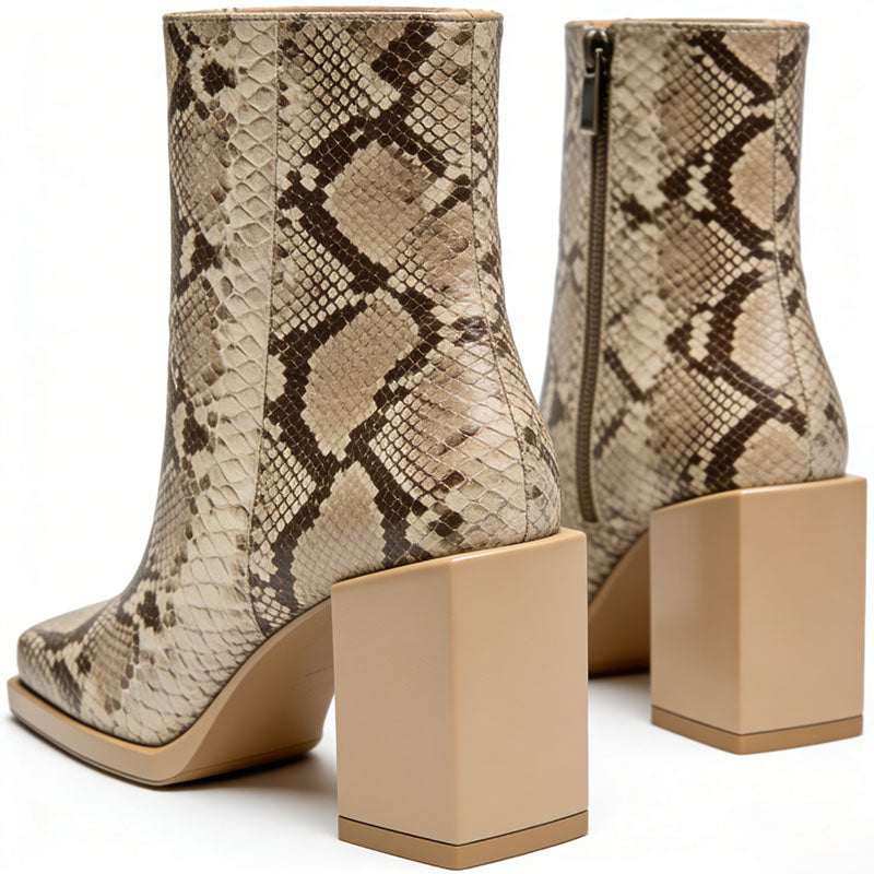 Unique Patterned Women's Low Boots