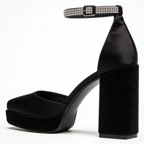 Block Heel Platform Retro Luxury High Heels