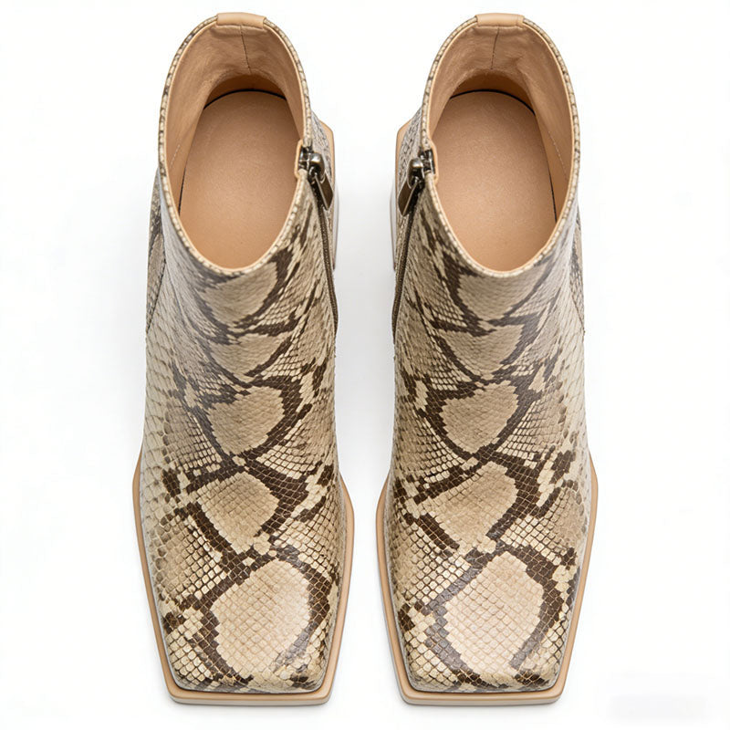 Unique Patterned Women's Low Boots