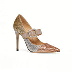 Pointed Toe Stiletto Dreamy Sparkly Dinner Highlight Heels