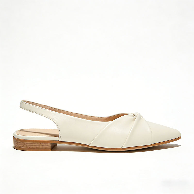 Slingback Flats Gentle Lines Comfortable Daily Commuter Shoes