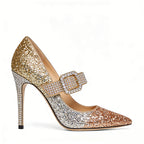 Pointed Toe Stiletto Dreamy Sparkly Dinner Highlight Heels