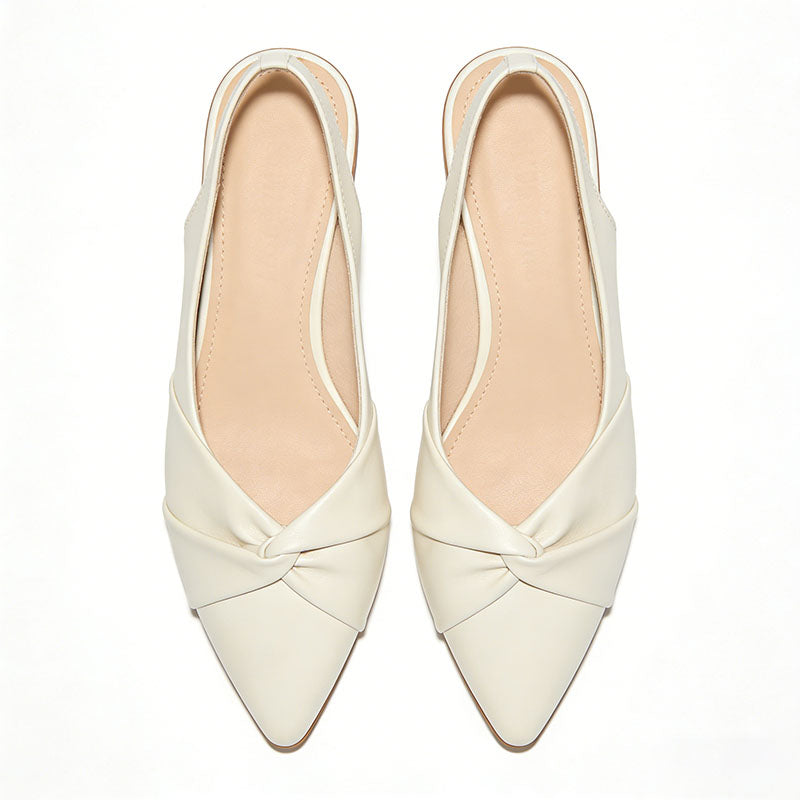 Slingback Flats Gentle Lines Comfortable Daily Commuter Shoes