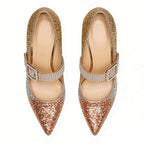 Pointed Toe Stiletto Dreamy Sparkly Dinner Highlight Heels