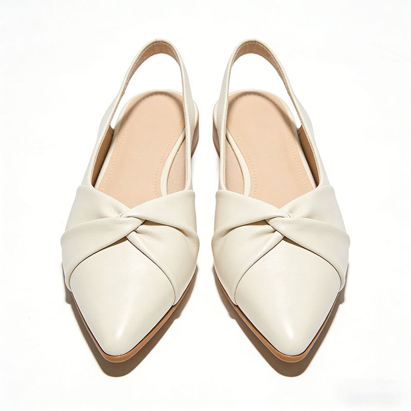 Slingback Flats Gentle Lines Comfortable Daily Commuter Shoes