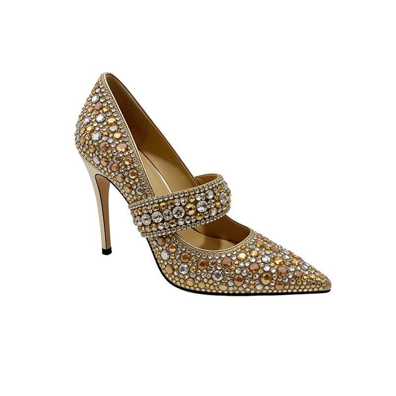Pointed Toe Stiletto Luxury Dazzling Banquet Star High Heels