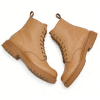 Fresh And Casual Lace Up Women's Ankle Boots