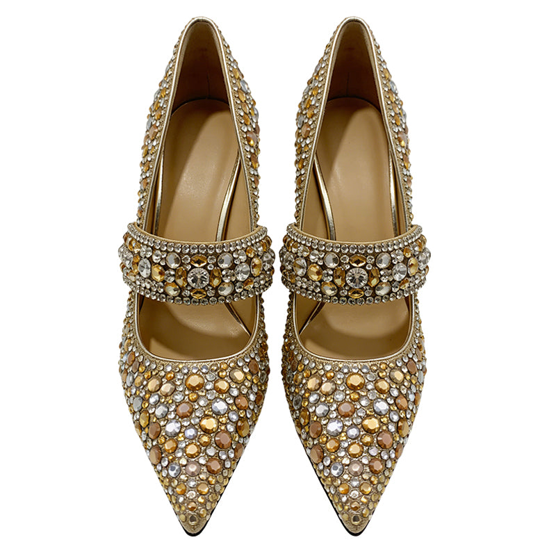 Pointed Toe Stiletto Luxury Dazzling Banquet Star High Heels