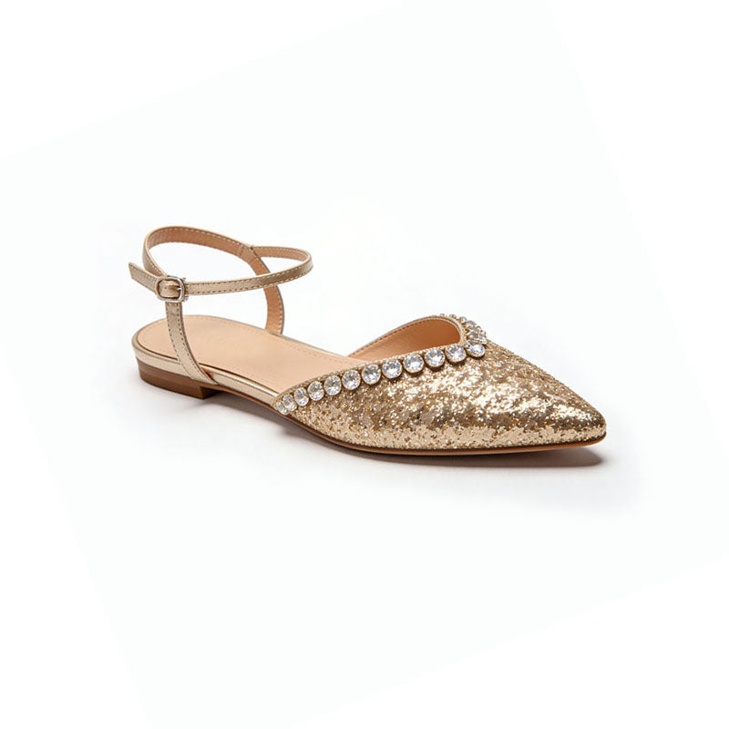 Shiny Slingback Flats Gorgeous Premium Texture Footwear