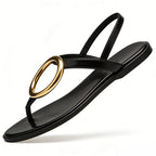 Women's Fashion Unique Daily Commuter Flip Flop Flat Sandals