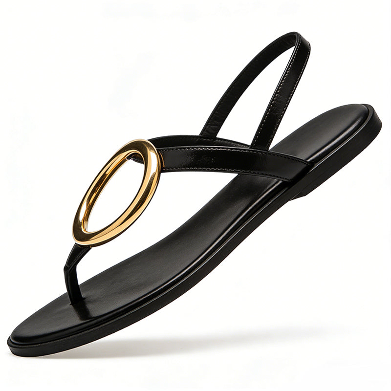 Women's Fashion Unique Daily Commuter Flip Flop Flat Sandals