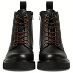 Cool And Minimalist Lace Up Women's Ankle Boots