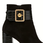 Fashionable Chunky Heel Women's Low Boots