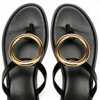 Women's Fashion Unique Daily Commuter Flip Flop Flat Sandals