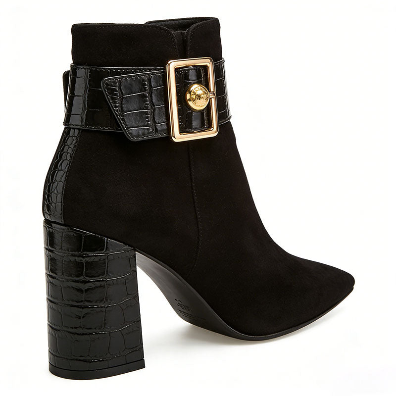 Fashionable Chunky Heel Women's Low Boots