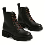 Cool And Minimalist Lace Up Women's Ankle Boots