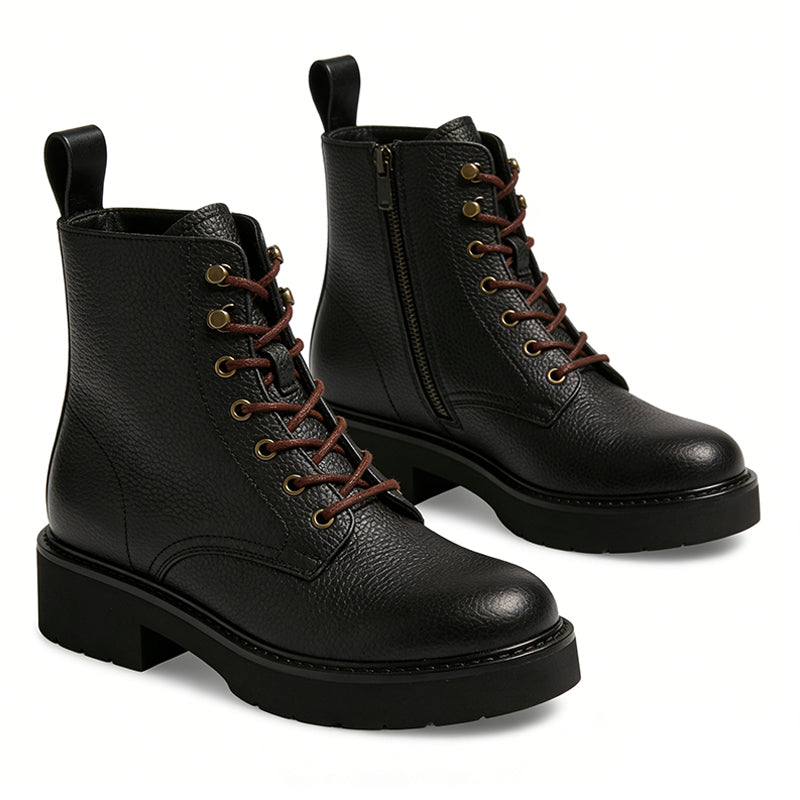 Cool And Minimalist Lace Up Women's Ankle Boots