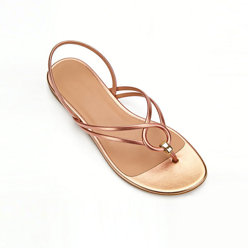 Gentle Exquisite Daily Street Flip Flop Flat Sandals