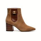 Simple Chunky Heel Women's Low Boots